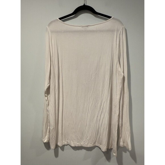 Daily Ritual Top Womens 2XL White Minimalist Casual Stretch Base Layer Travel - Picture 2 of 7
